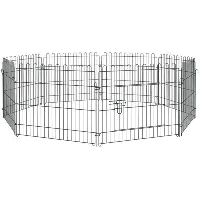 PawHut Klatka dla szczeniąt - 180cm Czarna metalowa PawHut Klatka dla szczeniąt - 180cm Czarna metalowa