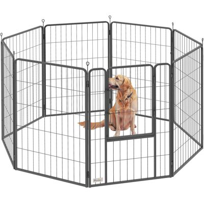 Kojec dla szczeniąt PawHut, wybieg dla szczeniąt z 8 panelami (każdy 68 x 100 cm), drzwiami, kołkami do mocowania w podłożu, elastyczny, składany, p.. Kojec dla szczeniąt PawHut, wybieg dla szczeniąt z 8 panelami (każdy 68 x 100 cm), drzwiami, kołkami do mocowania w podłożu, elastyczny, składany, p..