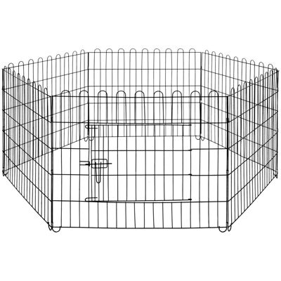 Springos Kojec dla zwierząt metalowy wybieg dla szczeniaków klatka dla psa 165x85 cm czarna Springos Kojec dla zwierząt metalowy wybieg dla szczeniaków klatka dla psa 165x85 cm czarna