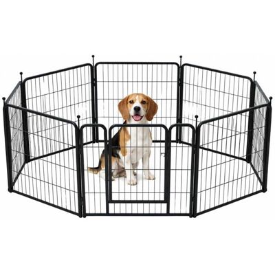 Inny producent Kojec Metalowy Klatka Dla Psa Z Bramką Składany Wybieg, 8 Paneli 80x80cm Inny producent Kojec Metalowy Klatka Dla Psa Z Bramką Składany Wybieg, 8 Paneli 80x80cm