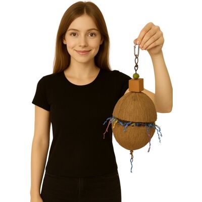 Greenwood Kokos do żerowania Naturalna i Bezpieczna zabawka dla papug Greenwood Kokos do żerowania Naturalna i Bezpieczna zabawka dla papug
