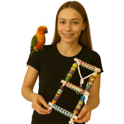 Parrot Planet Kolorowa Fiesta Zabawka dla Średnich i Większych Papug Zdrowa i Kolorowa Rozrywka Parrot Planet Kolorowa Fiesta Zabawka dla Średnich i Większych Papug Zdrowa i Kolorowa Rozrywka