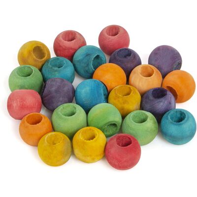 Parrot Planet Kolorowe Kuleczki drewniane 24 sztuki M części zamienne do robienia zabawek dla papug DIY lub zabawka do łapki Parrot Planet Kolorowe Kuleczki drewniane 24 sztuki M części zamienne do robienia zabawek dla papug DIY lub zabawka do łapki