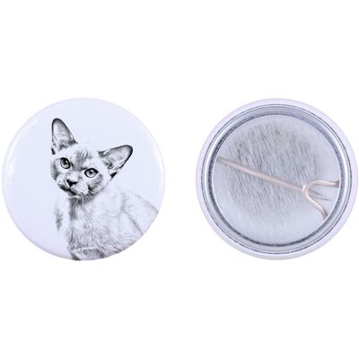 Kot burmański - ozdoba plecaka, personalizowana przypinka, idealny gadżet dla miłośników zwierząt marki Art-Dog Kot burmański - ozdoba plecaka, personalizowana przypinka, idealny gadżet dla miłośników zwierząt marki Art-Dog