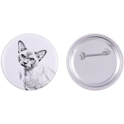 Kot burmański - ozdoba plecaka, personalizowana przypinka, idealny gadżet dla miłośników zwierząt marki Art-Dog Kot burmański - ozdoba plecaka, personalizowana przypinka, idealny gadżet dla miłośników zwierząt marki Art-Dog