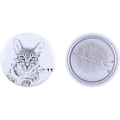 Kot egipski Mau - ozdoba plecaka, personalizowana przypinka, idealny gadżet dla miłośników zwierząt marki Art-Dog Kot egipski Mau - ozdoba plecaka, personalizowana przypinka, idealny gadżet dla miłośników zwierząt marki Art-Dog