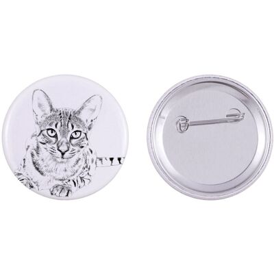 Kot egipski Mau - ozdoba plecaka, personalizowana przypinka, idealny gadżet dla miłośników zwierząt marki Art-Dog Kot egipski Mau - ozdoba plecaka, personalizowana przypinka, idealny gadżet dla miłośników zwierząt marki Art-Dog