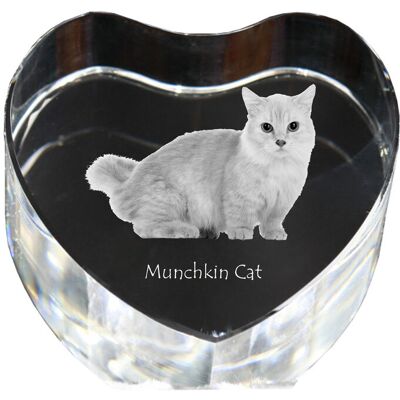 Kot Munchkin - zdjęcie kota w krysztale, kryształowe serce, wyjątkowa ramka ze zdjęciem marki Art-Dog Kot Munchkin - zdjęcie kota w krysztale, kryształowe serce, wyjątkowa ramka ze zdjęciem marki Art-Dog