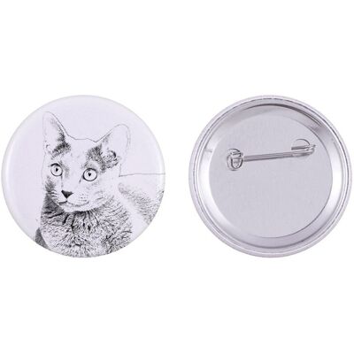 Kot rosyjski niebieski - ozdoba plecaka, personalizowana przypinka, idealny gadżet dla miłośników zwierząt marki Art-Dog Kot rosyjski niebieski - ozdoba plecaka, personalizowana przypinka, idealny gadżet dla miłośników zwierząt marki Art-Dog