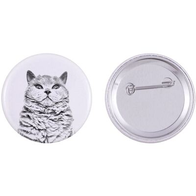 Kot Selkirk Rex krótkowłosy - ozdoba plecaka, personalizowana przypinka, idealny gadżet dla miłośników zwierząt marki Art-Dog Kot Selkirk Rex krótkowłosy - ozdoba plecaka, personalizowana przypinka, idealny gadżet dla miłośników zwierząt marki Art-Dog