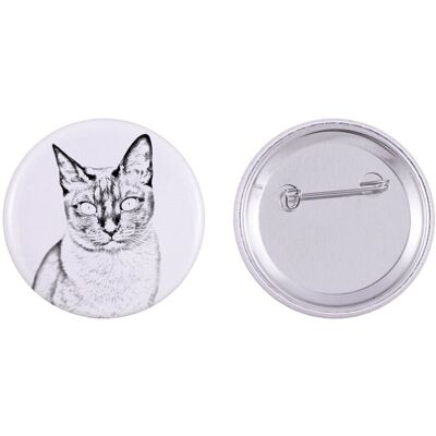 Kot tonkijski - ozdoba plecaka, personalizowana przypinka, idealny gadżet dla miłośników zwierząt marki Art-Dog Kot tonkijski - ozdoba plecaka, personalizowana przypinka, idealny gadżet dla miłośników zwierząt marki Art-Dog