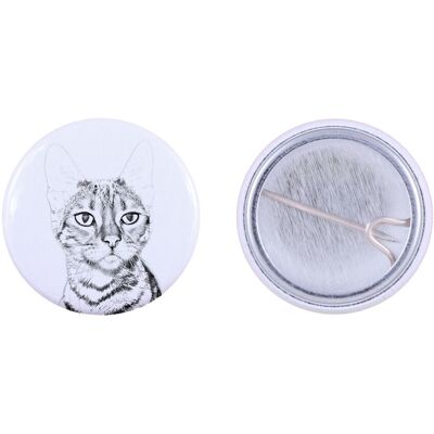 Kot toyger - ozdoba plecaka, personalizowana przypinka, idealny gadżet dla miłośników zwierząt marki Art-Dog Kot toyger - ozdoba plecaka, personalizowana przypinka, idealny gadżet dla miłośników zwierząt marki Art-Dog