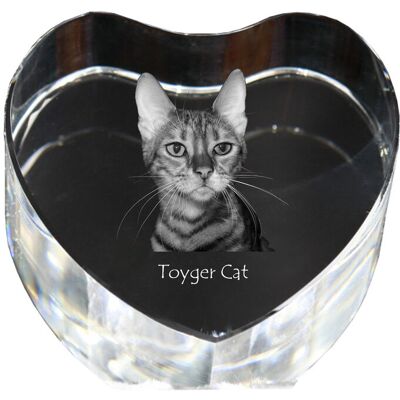 Kot toyger - zdjęcie kota w krysztale, kryształowe serce, wyjątkowa ramka ze zdjęciem marki Art-Dog Kot toyger - zdjęcie kota w krysztale, kryształowe serce, wyjątkowa ramka ze zdjęciem marki Art-Dog