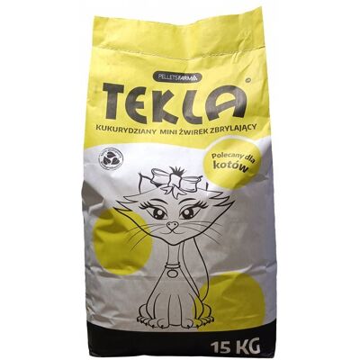 Pelletsfarm Kukurydziany mini żwirek dla kota 25L 15kg zbrylający 100% naturalny TEKLA Pelletsfarm Kukurydziany mini żwirek dla kota 25L 15kg zbrylający 100% naturalny TEKLA