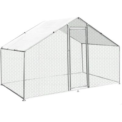 MonsterShop Ogrodzenie na Kurki 3m x 2m x 2m Zielony - Klatka dla Ptaków MonsterShop Ogrodzenie na Kurki 3m x 2m x 2m Zielony - Klatka dla Ptaków