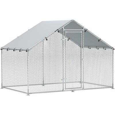 Kurnik PawHut 3x1,7x1,9 m, zewnętrzny wybieg dla kur, królików, świnek morskich i roślin, ocynkowana stal z zamkiem i wodoodpornym dachem anty-UV, z.. Kurnik PawHut 3x1,7x1,9 m, zewnętrzny wybieg dla kur, królików, świnek morskich i roślin, ocynkowana stal z zamkiem i wodoodpornym dachem anty-UV, z..