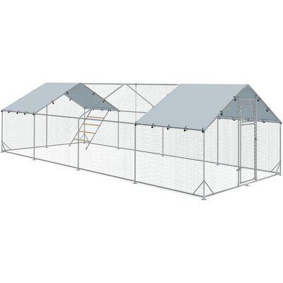Kurnik PawHut, stalowy wybieg, 3 x 8 x 1,95 m, klatka dla kurczaków z osłoną odporną na promieniowanie UV, drzwiczki do karmienia, wiszący karmnik, .. Kurnik PawHut, stalowy wybieg, 3 x 8 x 1,95 m, klatka dla kurczaków z osłoną odporną na promieniowanie UV, drzwiczki do karmienia, wiszący karmnik, ..