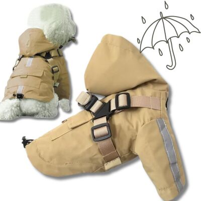 Inny producent Kurtka Dla Psa Przeciwdeszczowa Z Kapturem I Szelkami 2W1 Rainor Beż L Inny producent Kurtka Dla Psa Przeciwdeszczowa Z Kapturem I Szelkami 2W1 Rainor Beż L