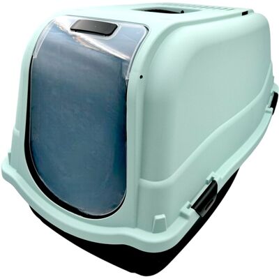 BERGAMO KUWETA Kryta Dla Kota Toaleta ROMEO MAXI z FILTREM 68x43x46,5cm ICE - BLUE BERGAMO KUWETA Kryta Dla Kota Toaleta ROMEO MAXI z FILTREM 68x43x46,5cm ICE - BLUE