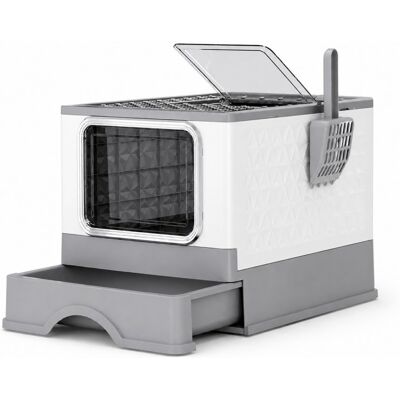 Inny producent KUWETA ZAMKNIĘTA DLA KOTA NA ŻWIREK Z ŁOPATKĄ 39X52X39CM KOT38 Inny producent KUWETA ZAMKNIĘTA DLA KOTA NA ŻWIREK Z ŁOPATKĄ 39X52X39CM KOT38