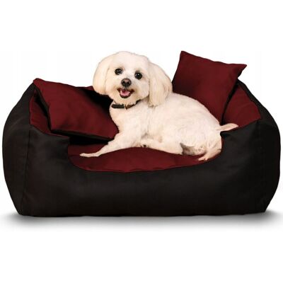 Inny producent Legowisko dla psa 115x95 cm XL Cozy w kolorze czarno-bordowym - Poduszka dl Inny producent Legowisko dla psa 115x95 cm XL Cozy w kolorze czarno-bordowym - Poduszka dl