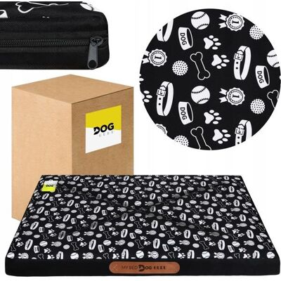 DOGGURU Legowisko Dla Psa 120X70X5 Cm Wodoodporne Duże Xxl Materac Z Zamkiem - Czarny Happy Pets DOGGURU Legowisko Dla Psa 120X70X5 Cm Wodoodporne Duże Xxl Materac Z Zamkiem - Czarny Happy Pets