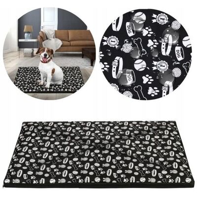 DOGGURU Legowisko Dla Psa 70X50X5 Cm Wodoodporne Duże L Materac Z Zamkiem - Czarny Happy Pets DOGGURU Legowisko Dla Psa 70X50X5 Cm Wodoodporne Duże L Materac Z Zamkiem - Czarny Happy Pets