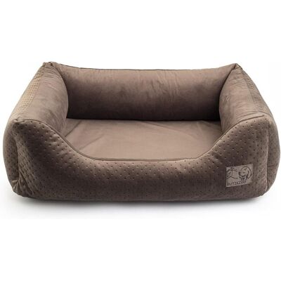 Butikzoo Legowisko dla psa kota Mata dla Psa Posłanie Kanapa Velvet Premium Brązowe XL Butikzoo Legowisko dla psa kota Mata dla Psa Posłanie Kanapa Velvet Premium Brązowe XL