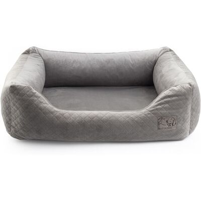 Butikzoo Legowisko dla psa kota Mata dla Psa Posłanie Kanapa Velvet Premium Szare XL Butikzoo Legowisko dla psa kota Mata dla Psa Posłanie Kanapa Velvet Premium Szare XL
