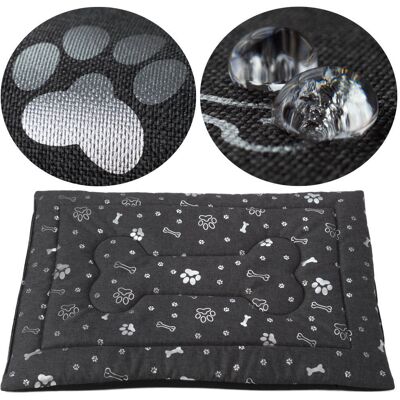 Welsti - Legowisko mata dla psa - Dark gray bone paw pattern Welsti - Legowisko mata dla psa - Dark gray bone paw pattern