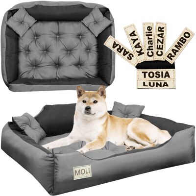 EDANTI Legowisko Dla Psa Personalizowane Posłanie Kojec Kanapa Xl 115X95 Cm Szaro-Czarny Mikrofibra EDANTI Legowisko Dla Psa Personalizowane Posłanie Kojec Kanapa Xl 115X95 Cm Szaro-Czarny Mikrofibra