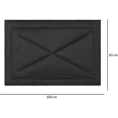 Domarex Legowisko mata dla psa 65x100 Charlie Velvet czarne Doggy Domarex Legowisko mata dla psa 65x100 Charlie Velvet czarne Doggy