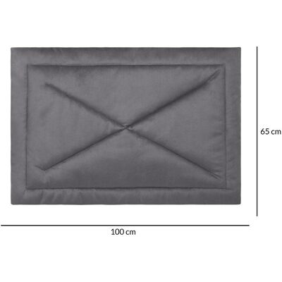 Domarex Legowisko mata dla psa 65x100 Charlie Velvet szare Doggy Domarex Legowisko mata dla psa 65x100 Charlie Velvet szare Doggy