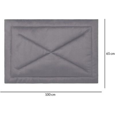 Domarex Legowisko mata dla psa 65x100 Charlie Velvet szare wodoodporne Doggy Domarex Legowisko mata dla psa 65x100 Charlie Velvet szare wodoodporne Doggy