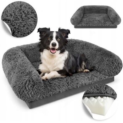 DOGGURU LEGOWISKO ORTOPEDYCZNE DLA PSA 85X60 CM KANAPA DUŻE POSŁANIE SZARE MATERAC DOGGURU LEGOWISKO ORTOPEDYCZNE DLA PSA 85X60 CM KANAPA DUŻE POSŁANIE SZARE MATERAC