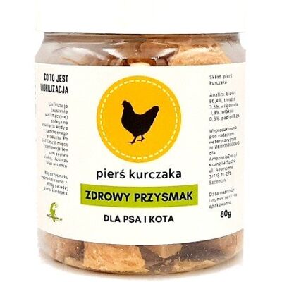 Inny producent Liofilizowane Piersi Z Kurczaka 80G Dla Psa I Kota Niskokaloryczny Minerały Witaminy Zdrowy Przysmak Inny producent Liofilizowane Piersi Z Kurczaka 80G Dla Psa I Kota Niskokaloryczny Minerały Witaminy Zdrowy Przysmak