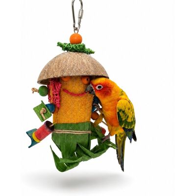 Parrot Planet Luffa Man naturalna zabawka dla średnich i większych papug 30 x 16 x 10 cm Parrot Planet Luffa Man naturalna zabawka dla średnich i większych papug 30 x 16 x 10 cm