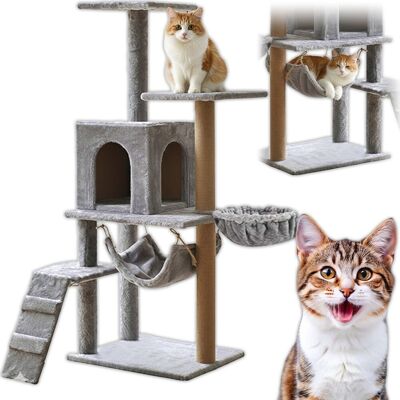 DAZAHOME LUKSUSOWY PIĘTROWY DRAPAK DLA KOTA 125cm ZABAWKA LEGOWISKO DOMEK DAZAHOME LUKSUSOWY PIĘTROWY DRAPAK DLA KOTA 125cm ZABAWKA LEGOWISKO DOMEK