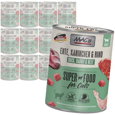 MAC's 12x800g Bezzbożowa Mokra Karma Dla Kota Kaczka Królik Wołowina MAC's 12x800g Bezzbożowa Mokra Karma Dla Kota Kaczka Królik Wołowina