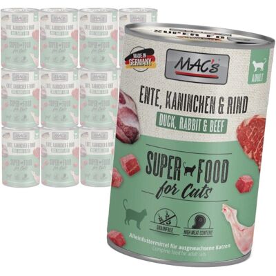 MAC's Cat 12x400g Mokra Karma Dla Kota Kaczka Królik Wołowina MAC's Cat 12x400g Mokra Karma Dla Kota Kaczka Królik Wołowina