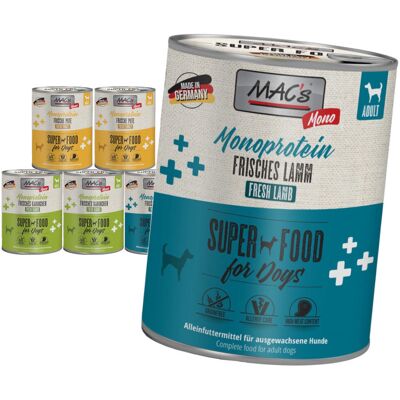 Mac's Dog Mokra Karma Monoproteinowa Mix Smaków 6x800g Dla Psów Skłonnych Do Alergii Indyk Królik Jagnięcina Mac's Dog Mokra Karma Monoproteinowa Mix Smaków 6x800g Dla Psów Skłonnych Do Alergii Indyk Królik Jagnięcina