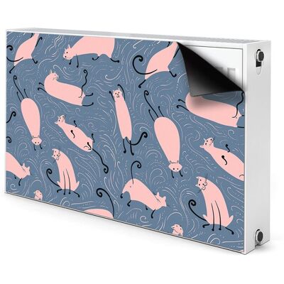 Maskownica kaloryfera Koty z kreskówki 100x60 cm, Bluedecor Maskownica kaloryfera Koty z kreskówki 100x60 cm, Bluedecor