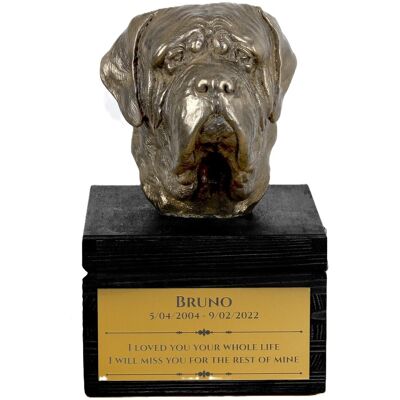 Mastif angielski, Mastiff - urna z grawerem i rzeźbą psa, ostatnie pożeganie, produkt ręcznie wykonany marki Art-Dog Mastif angielski, Mastiff - urna z grawerem i rzeźbą psa, ostatnie pożeganie, produkt ręcznie wykonany marki Art-Dog
