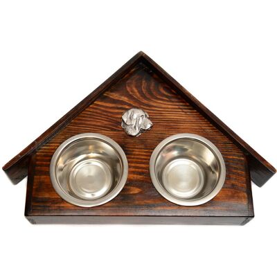 Mastif hiszpański - drewniany stojak z miskami dla psa, ozdobne psie miski, prezent z okazji adopcji psa marki Art-Dog Mastif hiszpański - drewniany stojak z miskami dla psa, ozdobne psie miski, prezent z okazji adopcji psa marki Art-Dog