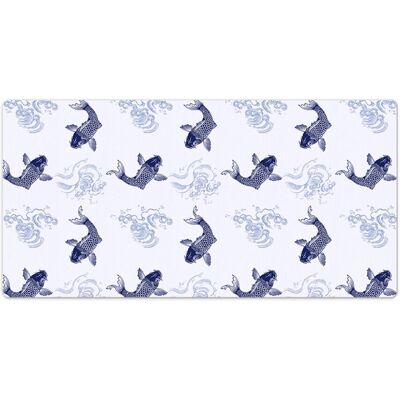 Coloray Mata do pracy biuro Niebieskie Ryby Koi 90x45 cm Coloray Mata do pracy biuro Niebieskie Ryby Koi 90x45 cm