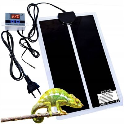 profiHOT Mata Grzewcza Grzejna Z Termostatem Terrarium Roślin Sadzonek 28X42Cm 20W profiHOT Mata Grzewcza Grzejna Z Termostatem Terrarium Roślin Sadzonek 28X42Cm 20W