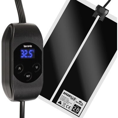 MATA GRZEWCZA Z TERMOSTATEM LCD - Terrario Amarillo 28W MATA GRZEWCZA Z TERMOSTATEM LCD - Terrario Amarillo 28W