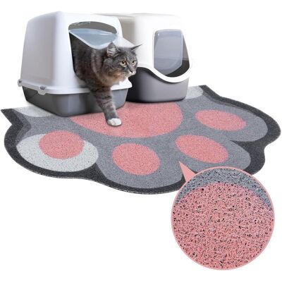 Inny producent Mata Pod Kuwetę dla Kota Antypoślizgowa Wodoodporna Szaro-różowa 90x60 cm Inny producent Mata Pod Kuwetę dla Kota Antypoślizgowa Wodoodporna Szaro-różowa 90x60 cm