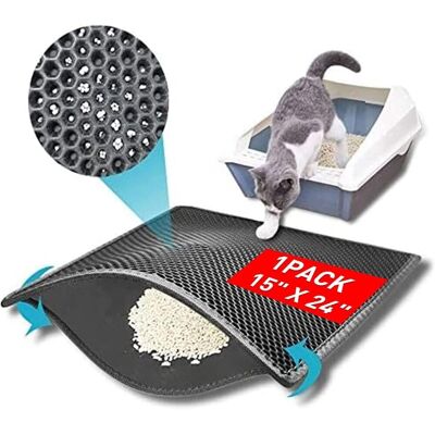 Inny producent Mata Pod Kuwetę Silikonowa Antypoślizgowa Wodoodporna Szara 61x38 cm Inny producent Mata Pod Kuwetę Silikonowa Antypoślizgowa Wodoodporna Szara 61x38 cm