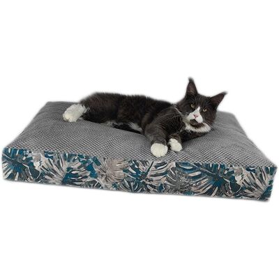 Inny producent Materac prostokątny w turkusowe listki 80x60, Cukierek, wys 10 cm Inny producent Materac prostokątny w turkusowe listki 80x60, Cukierek, wys 10 cm